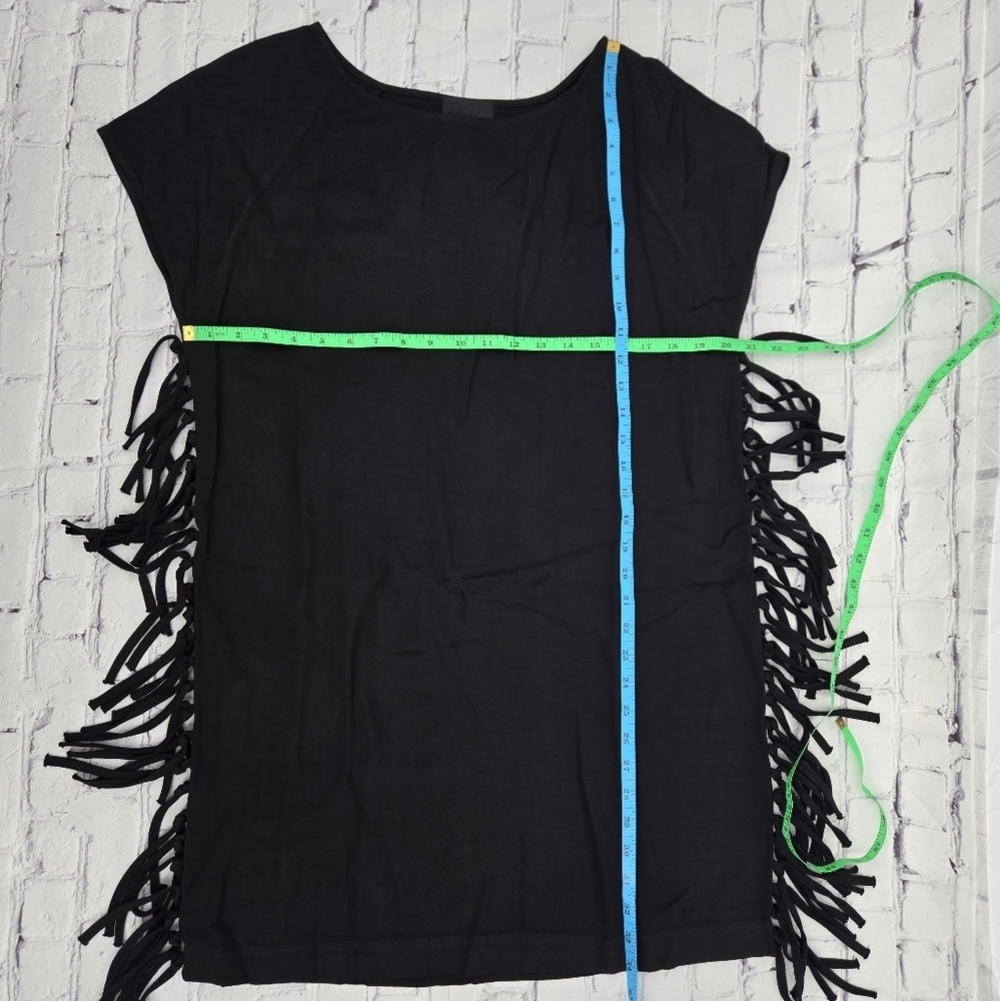 Little Black Dress Western Fringe LUMIERE Dress SIZE:Large - Picture 4 of 8